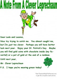 Leprechaun Traps Letter From A Leprechaun