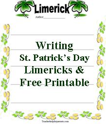 Writing St. Patrick's Day Limericks With Free Printable