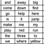 Preschool Dolch Sight Word List