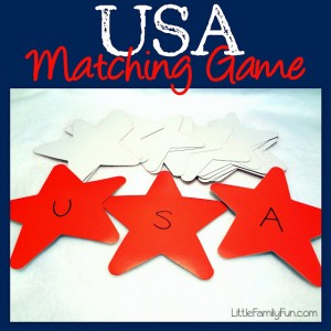 USA star matching game USA star matching game