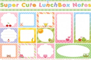 Free printable lunch box notes