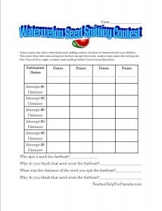 Fun With Measurement - Paper Airplane and Watermelon Seed Spitting Contests