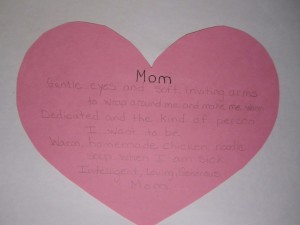 Mother's Day Poem Heart Card 1