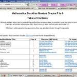 Preschool Through 9th Grade Mathmatics Blackline Masters