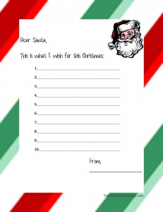 Letter To Santa Template For Young Kids - Plus Santa's Address